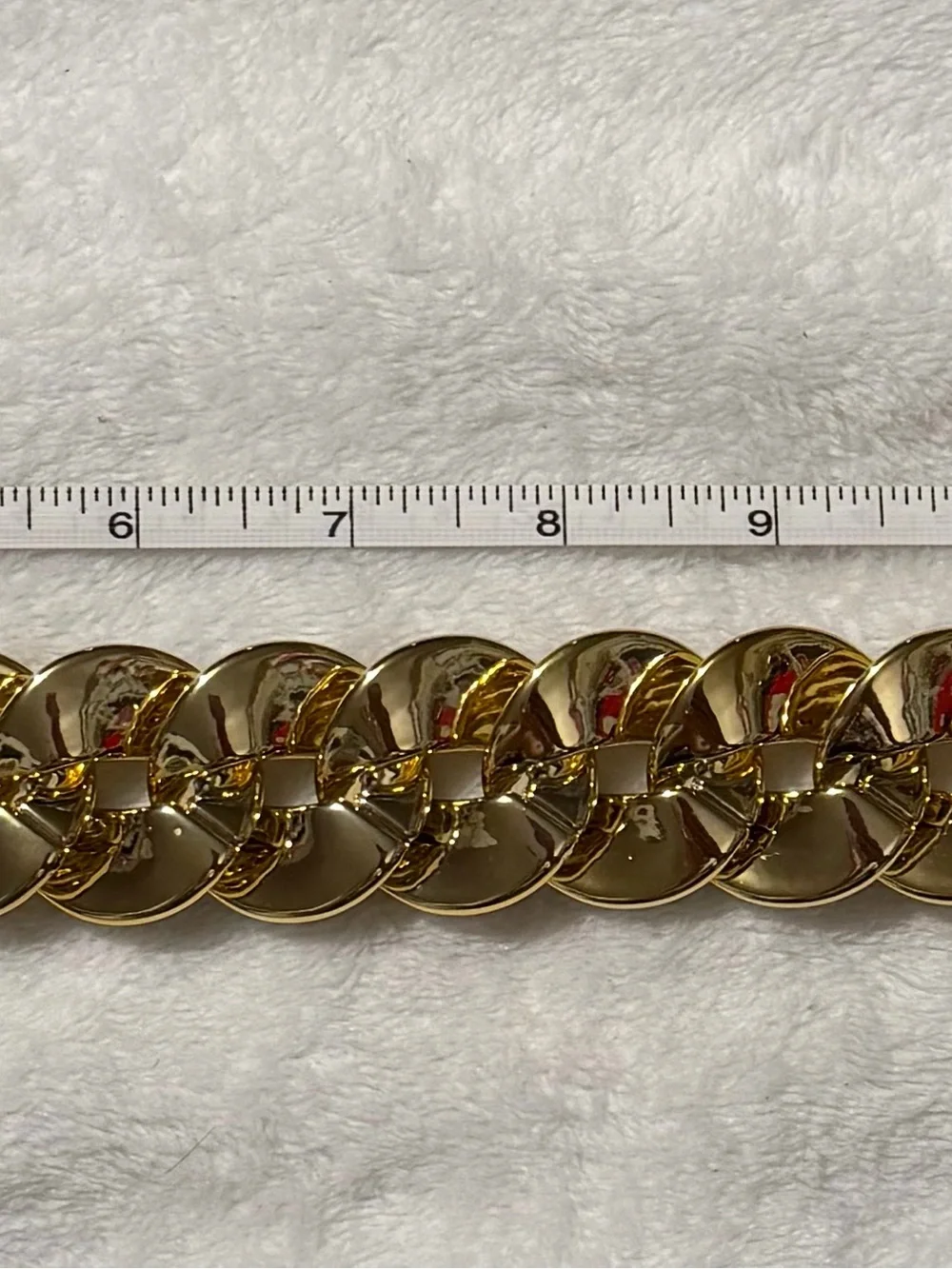 Double Sided Gold-Tone Chunky Link Key & Purse Chain